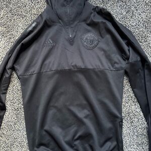 Adidas Black Pullover Manchester United